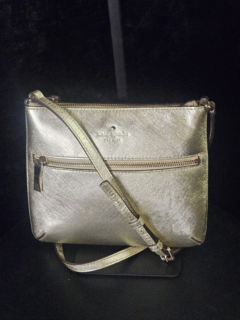 Kate Spade Cedar Street Tenley Metallic Gold Crossbody Bag - NWOT